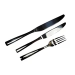 3PC Fortessa Luca Flatware 18/10 Stainless Mirrored-finish Smooth Knife Fork. Fixed Price $18.48.