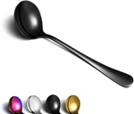 Black Soup Spoon Of 4, Berglander 7.5" Stainless Steel Titanium Plating Shiny Ro. Fixed Price $13.95.