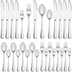 20 Piece Silverware For 4,PREMIUM Stainless Steel Flatware Set,mirror Pol.... Fixed Price $22.25.