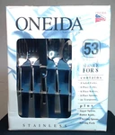 New Oneida Centigrade Stainless 18/8 Flatware Glossy 53 Piece Usa Made Bad Box. Fixed Price $167.00.