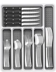 Silverware Set With Organizer, Heavy Duty Stainless Steel. Fixed Price $80.06.