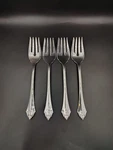Oneida Stainless Kenwood Set 4 Salad Forks 7" Glossy Community Flatware. Fixed Price $23.97.