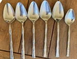 EXF8 By Excel Stainless, Korea, Glossy, Bamboo Handle Spoons 6PC Mcm. Fixed Price $19.99.