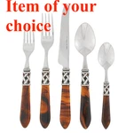 Vietri Bugatti Aladdin Tortoise Acrylic Stainless Steel Your Choice Flatware New. Fixed Price $28.50.