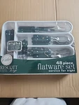 Prescott Forge Stainless Green Handles Flatware 48 Pieces & Tray/service Nib. Fixed Price $39.99.