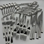 Gourmet Settings Soprano Flatware 37 Pcs Fork Spoon Knife. Fixed Price $39.99.