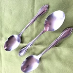 Oneida Deluxe Strathmore Stainless 3 Place/oval Soup Spoons Scrolls 6 7/8". Fixed Price $7.99.
