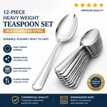 12 Pc New Winco Dominion Stainless Steel Flatware Teaspoon Heavy Weight Dozen. Fixed Price $19.99.