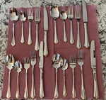 Oneida Golden Juilliard 18/10 Stainless 20PC. Flatware Set Service For Four. Fixed Price $199.99.