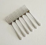International Silver Stainless INS165 Salad Forks Burnished Scalloped Edge. Fixed Price $17.95.
