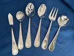 Pfaltzgraff Bella- 6 Piece Hostess Set- Fork, Serving, Sugar & Slotted Spoons. Fixed Price $25.00.