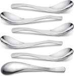 Aoosy 6-PIECE Heavy-weight Soup Spoons, Stainless Steel Asian With Er. Fixed Price $13.97.
