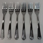 Set Of 6 Serrated Spaghetti/pasta Forks By Chefs Made 18/8 Stainless Steel. Fixed Price $22.40.