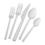 Zwilling Squared 45-PC 18/10 Stainless Steel Flatware Set. Fixed Price $149.95.