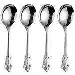 Siaiqiang Gorgeous Large Round Soup SPOONS,18/10 Stainless 7*1.8, Silver. Fixed Price $19.78.