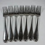 Set Of Gorham Silverware Studio Stainless Glossy 18/10 7" Salad Forks. Fixed Price $45.00.