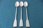 Oneida Sandhurst Iced Tea Spoons (set Of 3) Glossy Stainless Cube 7 3/8". Fixed Price $43.34.
