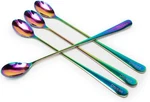 Long-handled Ice Tea Spoon, Cocktail Stir Spoons, Stainless 9 Iridescence. Fixed Price $17.18.