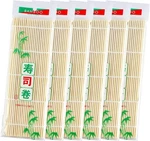 Jialeey Bamboo Sushi Rolling Mat, 9.5X9.5 Inch, 6 Pcs Set Medium, Brown. Fixed Price $12.82.