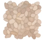 Msi Sliced Pebble Earth 12 In. X 0.38 Tumbled Marble Mesh-mount Tile. Fixed Price $6.15.