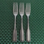 Salem 1776 Dinner Forks Set Lot Of 3 Stainless Beaded Satin Handle Vintage Vtg. Fixed Price $44.99.