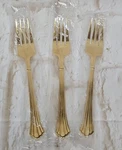 Retroneu Century Replacement Dinner Forks Goldplated Korea Flatware LOT/3. Fixed Price $11.98.