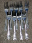 New Star Foodservice Inc S/s Beaded Stainless Steel Dinner Forks, China. Fixed Price $23.68.