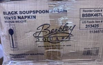 Berkley Square Soup Spoon, Straw, Napkin Kit - Medium Weight 1000 Count. Fixed Price $40.00.