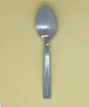 International INS590 Glossy Stainless Flatware Wave Design Teaspoon 6-1/4". Fixed Price $14.99.