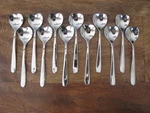 12 Alessi Delta Airlines Heart Shaped Coffee Tea Ice Cream Demitasse Spoons R4. Fixed Price $19.99.