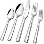Silverware Set For 2, Cxjy 10-PIECE Stainless Steel Flatware Pcs. Fixed Price $14.43.