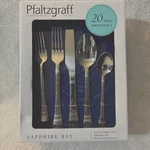 Pfaltzgraff 20 Pc Sapphire Bay Silverware Serving For 4 - Brand New. Fixed Price $19.99.