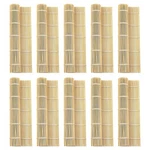 Leefone 10 Pcs 9.5" X Natural Bamboo Sushi Rolling Mat. Fixed Price $17.69.