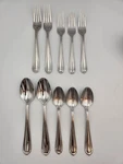 Lot Of 10 Hampton Silversmiths HSV133 Stainless Steel Flatware Glossy. Fixed Price $12.95.