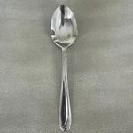 Vtg Revere Silver "RVS3" Stainless Soup Spoon - Glossy, Swirl Tip. Fixed Price $8.00.