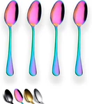 Rainbow Teaspoons 6.5" Set Of 4, Stainless Steel Titanium Plating Shiny Mutil-c. Fixed Price $10.33.