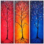 Asian Home Modern Abstract Art Oil Painting Stretched Ready Hang H329ABC. Fixed Price $54.23.