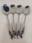 Vtg Silco Stainless Prevue Wave Scroll Place Oval Soup Spoons 7.25" Set Of 4 Usa. Fixed Price $19.99.