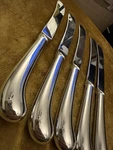 Horchow (5) Dinner Knives HCW1 Stainless Center Ridge Flatware Japan Gentlyused. Fixed Price $97.75.