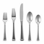 New Gorham "column" 5 Piece Place Setting Authorized Dealer. Fixed Price $60.00.