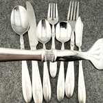 Tools Of The Trade TOT23 Stainless Steel Vertical Line Banded Flatware - Choice. Fixed Price $14.84.