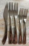 5PC Sant'andrea Reflections By 1880 Hospitality Forks & Knife 18/10 Stainless. Fixed Price $39.99.