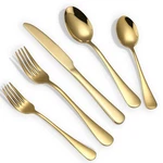 Briout Silverware Set, Golden Cutlery 20-PIECE,. Fixed Price $29.99.