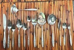Eldan * ELD18 Textured Roses Glossy Stainless Flatware - Choice New (BX10). Fixed Price $24.99.