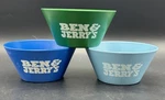 Ben & Jerry Ice Cream Bowls Set Of 3 Blue Green Plastic Promo Logo. Fixed Price $13.99.