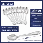 12 Pc New Winco 0015-01 Lafayette 18/0 Stainless Steel Teaspoon 6" Flatware. Fixed Price $19.99.