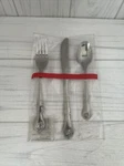 Reed Barton Stainless Rose Queen Silverware Flatware Knife Fork Spoon 3 Pc. New. Fixed Price $24.99.