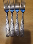 4 Cambridge Conquest Stainless Steel Ornate Salad Forks Vintage Pieces. Fixed Price $9.99.