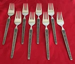 Interpur Stainless INR41 Lot Of 8 Salad Forks 6 3/4" Nm Polished. Fixed Price $30.00.
