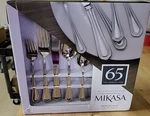 Mikasa Regent Bead 65-PIECE Service For 12 Flatware Set- New/ Damaged Box. Fixed Price $159.99.